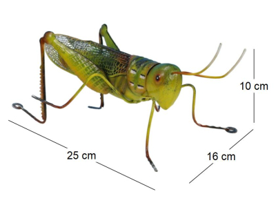 Criquet vert en métal 25 cm