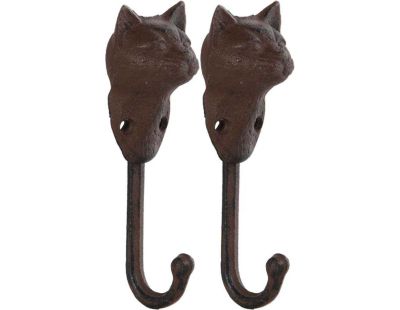 Crochet en fonte Chat (Lot de 2)