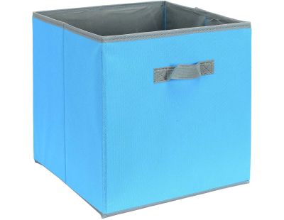 Cube de rangement coloré 30 x 30 cm (Turquoise et gris)