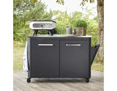 Cuisine extérieure double avec 2 portes et 4 roulettes