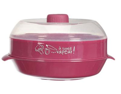 Cuit vapeur spécial micro-ondes 1 étage 1.2 litres (Bordeaux)