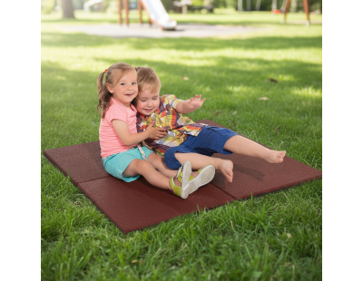 Dalle caoutchouc pour terrain de jeu Hicar (Rouge)