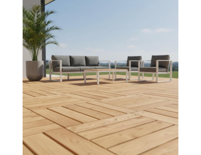 Dalle de jardin en mélèze huilé 50 x 50 cm