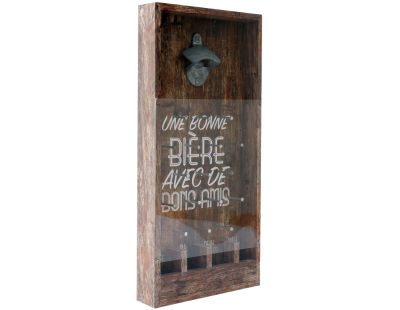Décapsuleur en MDF et fer 19 x 40 cm