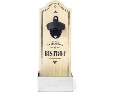 Décapsuleur mural Bistrot 30 x 12 cm (Bois)