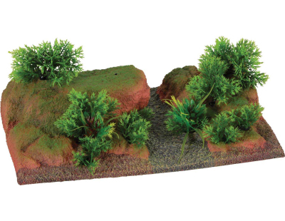 Décor complet pour aquarium 40 cm Landscape (Sol rouge)