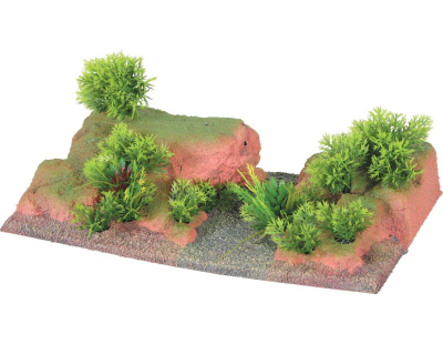Décor complet pour aquarium 30 cm Landscape (Sol rouge)