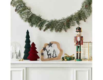 Décor sapin et cerf en manguier
