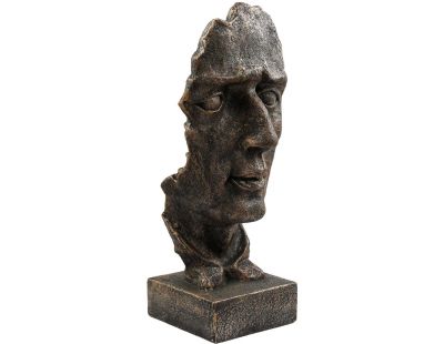 Décoration extérieure en magnésie Visage 90 cm (Bronze)