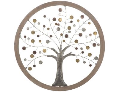 Décoration murale Arbre en métal Tree of life 80 x 2 cm