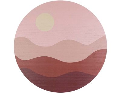 Décoration murale Wall art Sunset 40 cm (Rose clair)