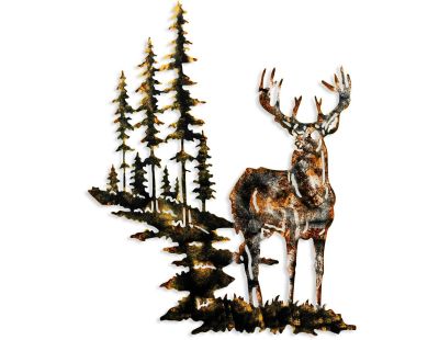 Décoration murale en métal Acacia Deer
