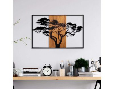 Décoration murale en bois et métal Acacia Tree
