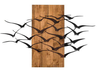 Décoration murale bois et métal Animal (Migration)
