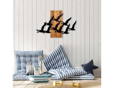 Décoration murale bois et métal Animal (Oiseaux migrateurs)