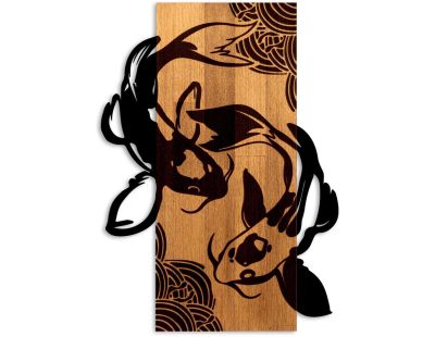Décoration murale bois et métal Animal (Fish Yang)