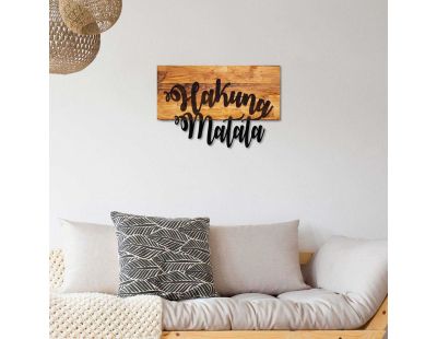 Décoration murale en bois et métal Citation (Hakuna Matata 2)