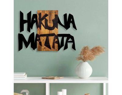 Décoration murale en bois et métal Citation (Hakuna Matata 3)