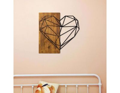 Décoration murale en bois et métal Walnut (Coeur)