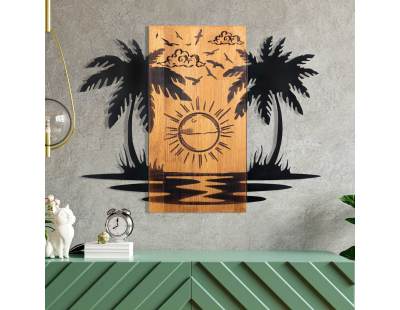 Décoration murale en bois et métal Walnut (Hawaï)