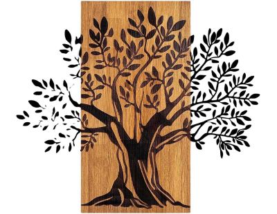 Décoration murale en bois et métal Walnut (Monumental Tree)