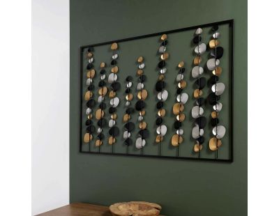 Décoration murale fleuri en métal 100 x 70 cm