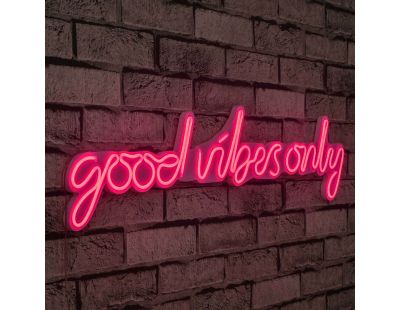 Décoration murale lumineuse Néon (Good vibes rose)