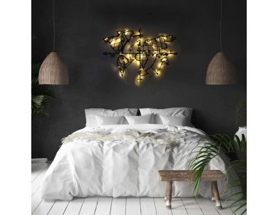 Décoration murale lumineuse en métal Map