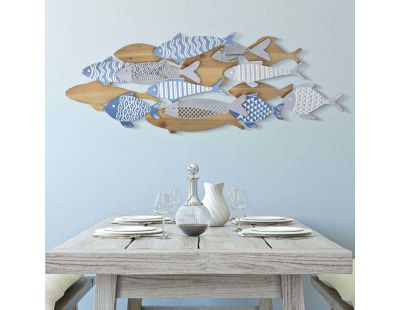 Décoration murale en mdf et métal Sea 91 x 3 x 33.5 cm