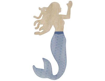 Décoration murale en mdf et métal Sirena 30.5 x 2 x 60 cm