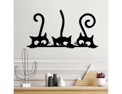 Décoration murale en métal (3 Chats)