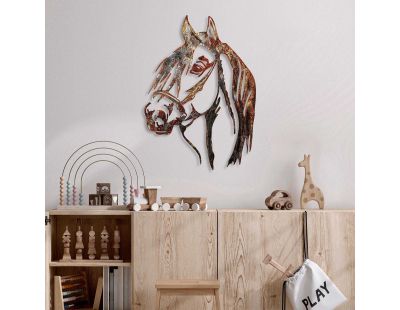 Décoration murale en métal Animal (Cheval (effet rouillé))