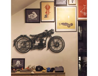 Decoration murale en métal Café racer