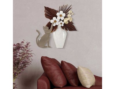 Décoration murale en métal Cat 54.6 x 8.9 x 59.7 cm