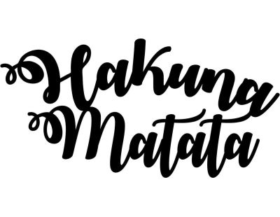 Decoration murale en métal Citation (Hakuna Matata)