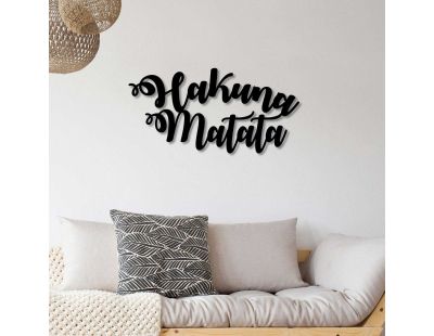 Decoration murale en métal Citation (Hakuna Matata)