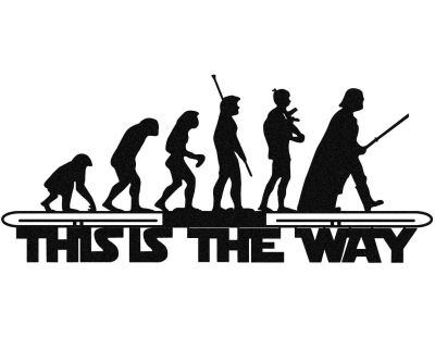 Decoration murale en métal Citation (This is the way - Evolution)
