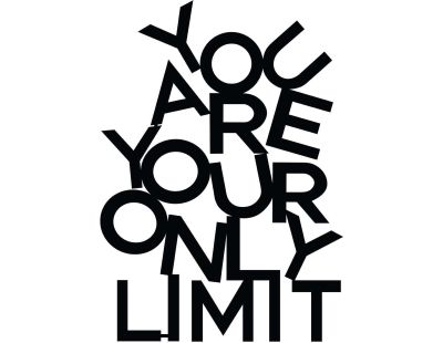 Decoration murale en métal Citation (You are your only limit)