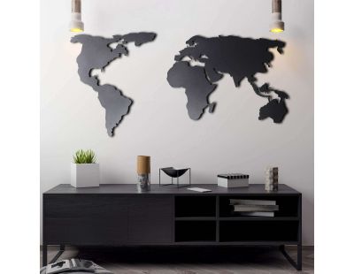 Décoration murale en métal Mappemonde (Modèle 1)