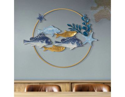 Décoration murale en métal Marine 77 x 5 x 63 cm