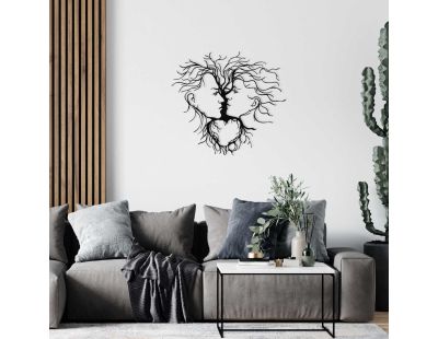 Décoration murale en métal Nature (Arbres et couple)