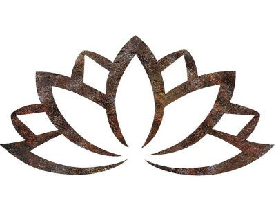 Décoration murale en métal Nature (Fleur de lotus 2)
