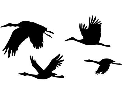 Décoration murale en métal Oiseaux (Cigognes)