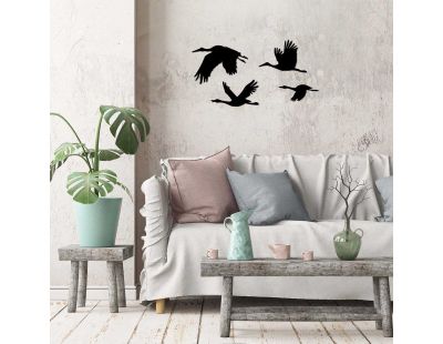 Décoration murale en métal Oiseaux (Cigognes)