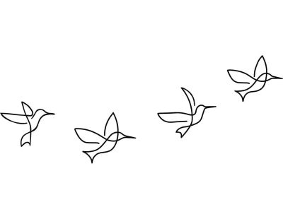 Décoration murale en métal Oiseaux (Origami)