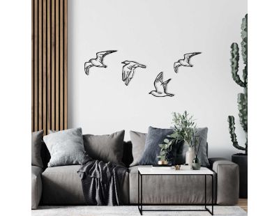 Décoration murale en métal Oiseaux en vol (Modèle 3)