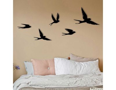 Décoration murale en métal Oiseaux en vol (Modèle 4)