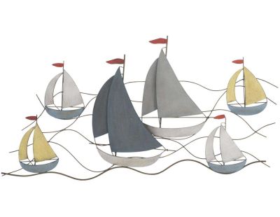 Décoration murale en métal Sea 114.5 x 3.5 x 62.5 cm