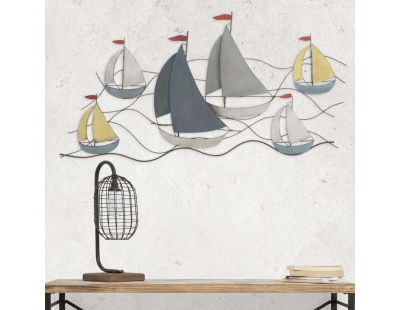 Décoration murale en métal Sea 114.5 x 3.5 x 62.5 cm