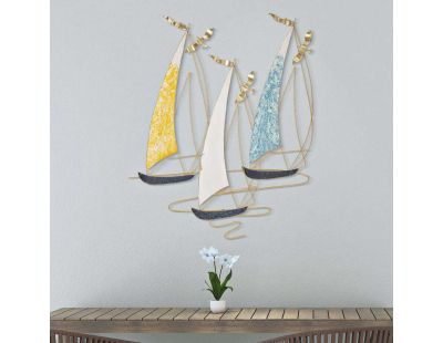 Décoration murale en métal Vela (78.7 x 3.8 x 97.8 cm)